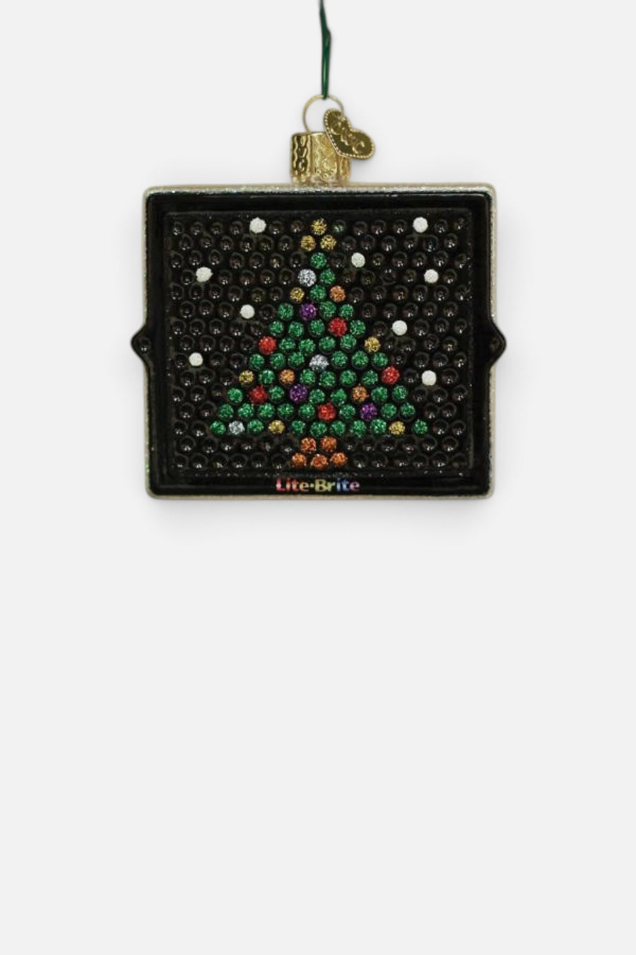Lite Brite Ornament – side view