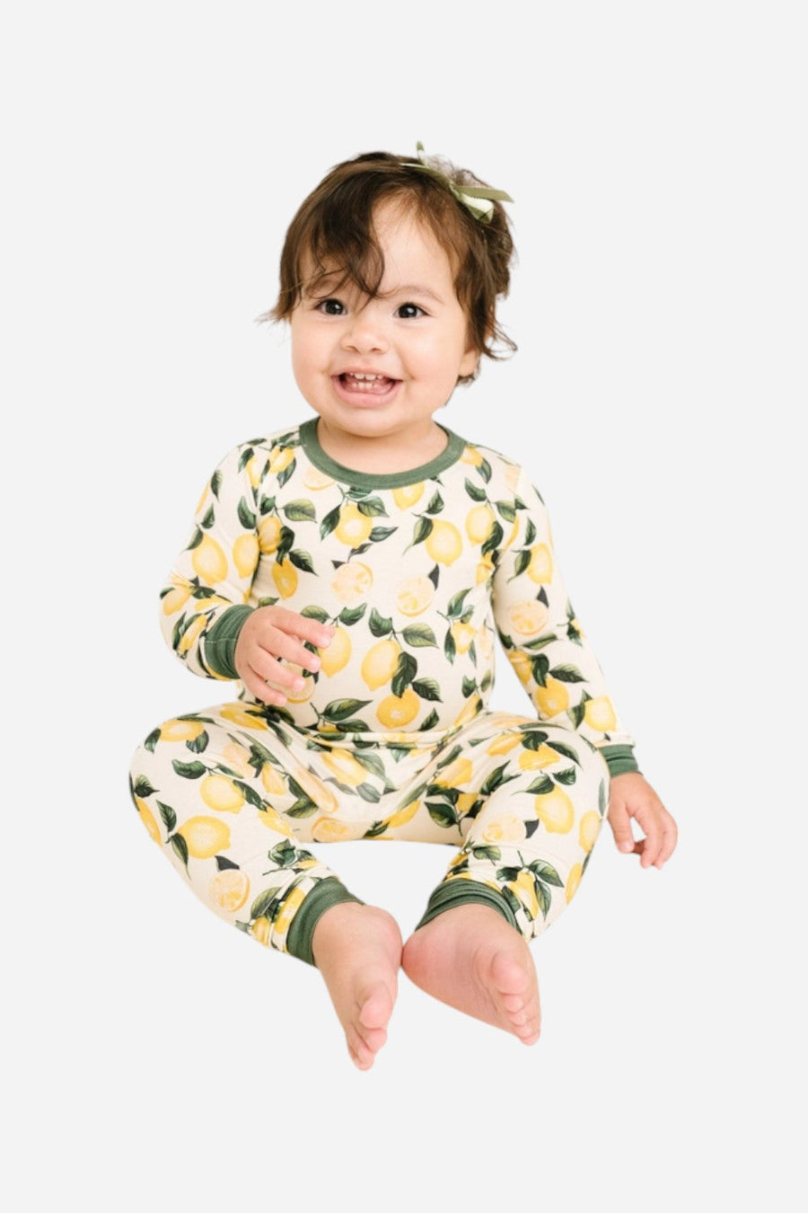 Litle One Shop Lemon Zest Bamboo Set – back view