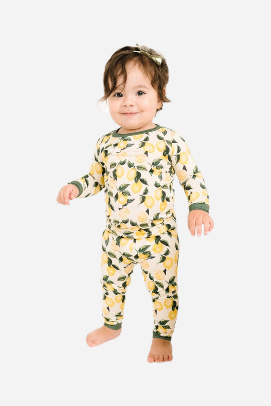 Litle One Shop Lemon Zest Bamboo Set – front view