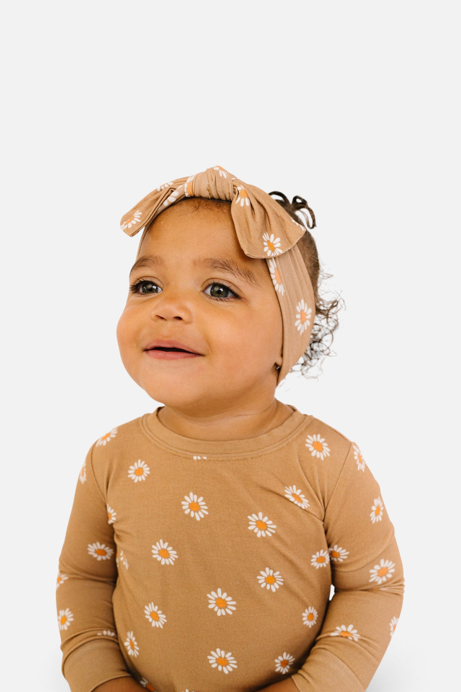 Little Daisy Bamboo Headband – on model
