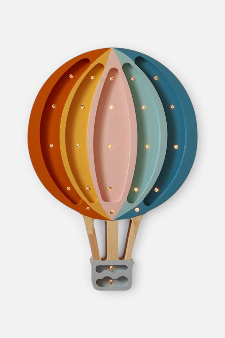 Little Lights Hot Air Balloon Lamp in Retro Rainbow – back view