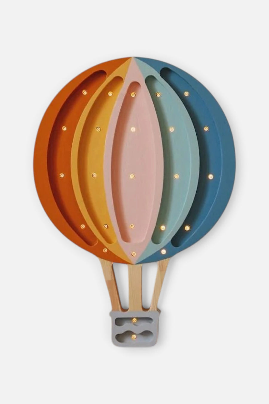 Little Lights Hot Air Balloon Lamp in Retro Rainbow – detail
