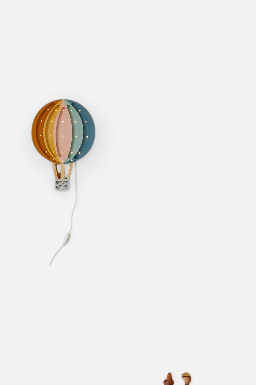 Little Lights Hot Air Balloon Lamp in Retro Rainbow – side view