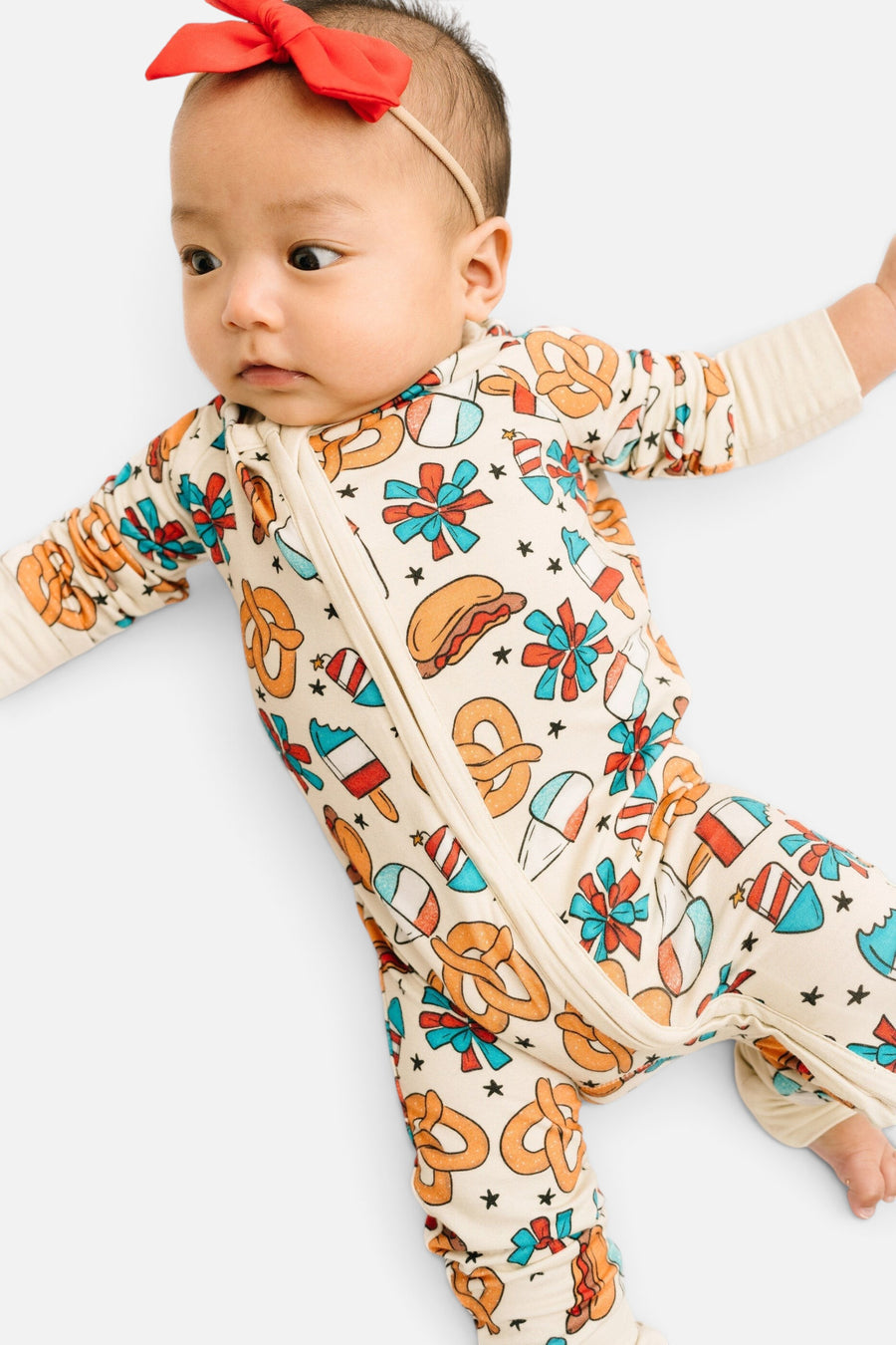 Little One Shop 4th Of July Snacks Bamboo Sleeper – back view