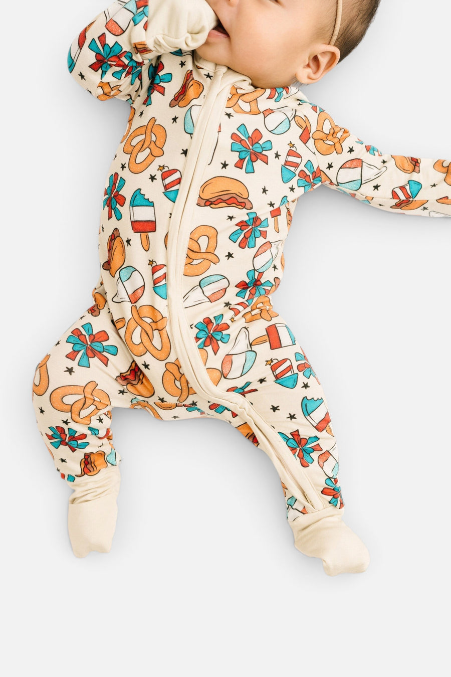 Little One Shop 4th Of July Snacks Bamboo Sleeper – side view