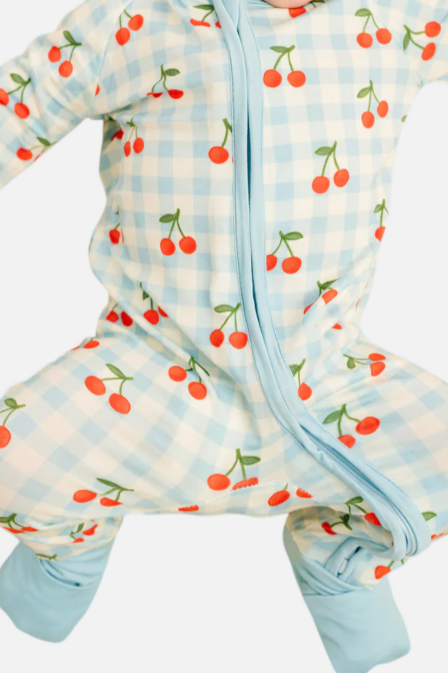 Little One Shop Cherry Picnic Bamboo Sleeper – back view