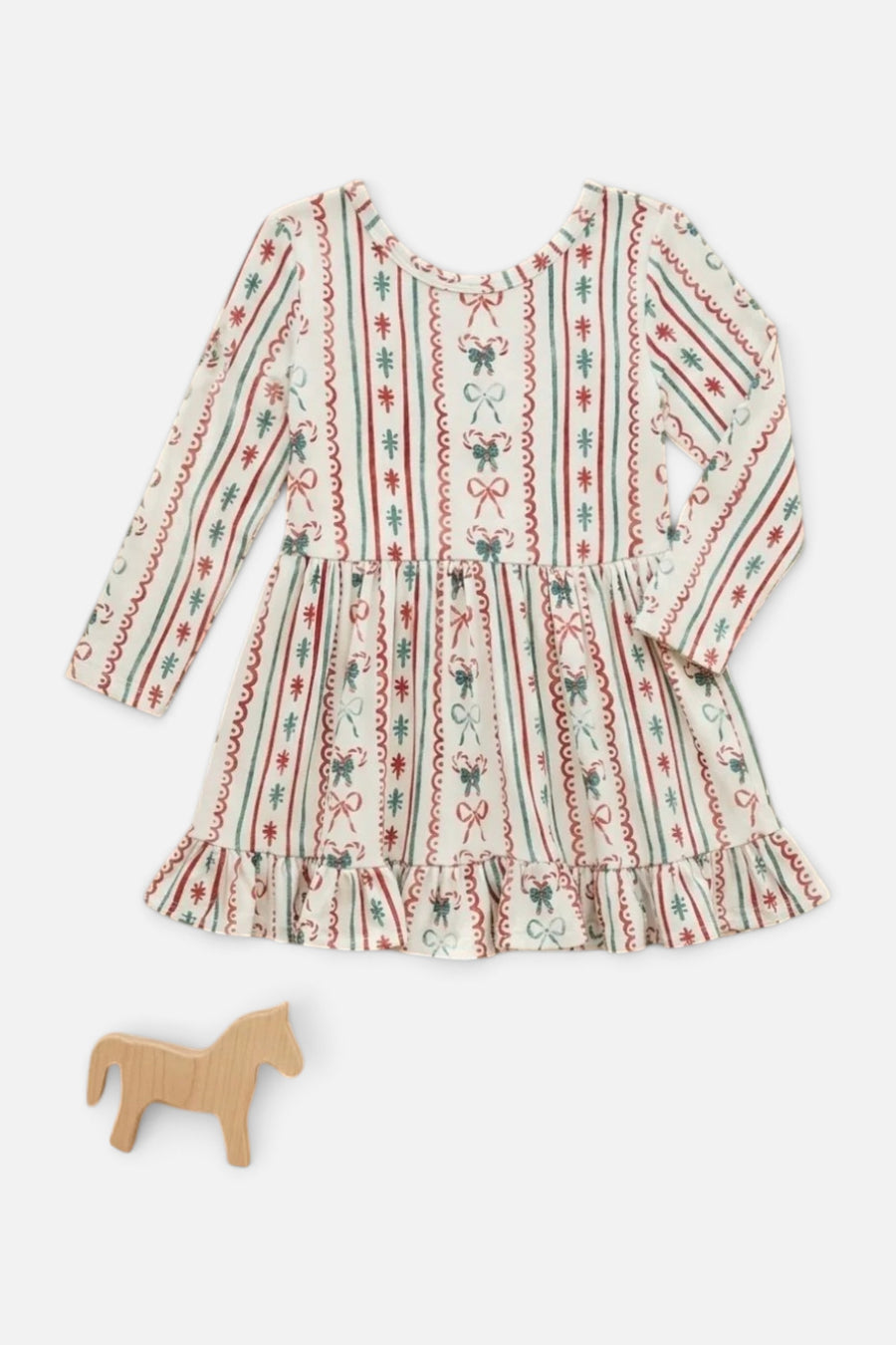 Little One Shop Christmas Dainty Dress – back view