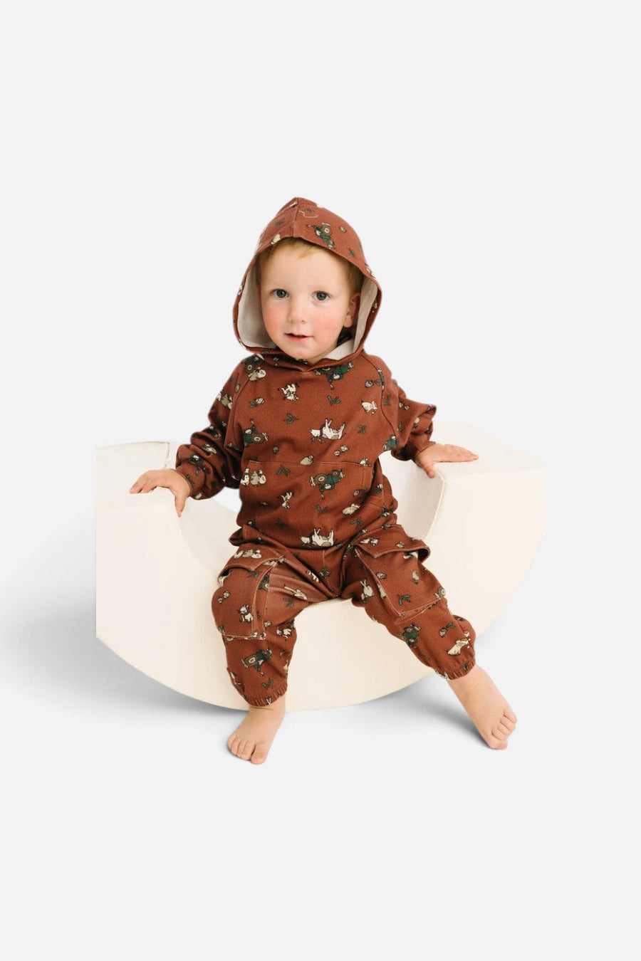 Little One Shop Christmas Farm Cargo Hoodie Set – side view