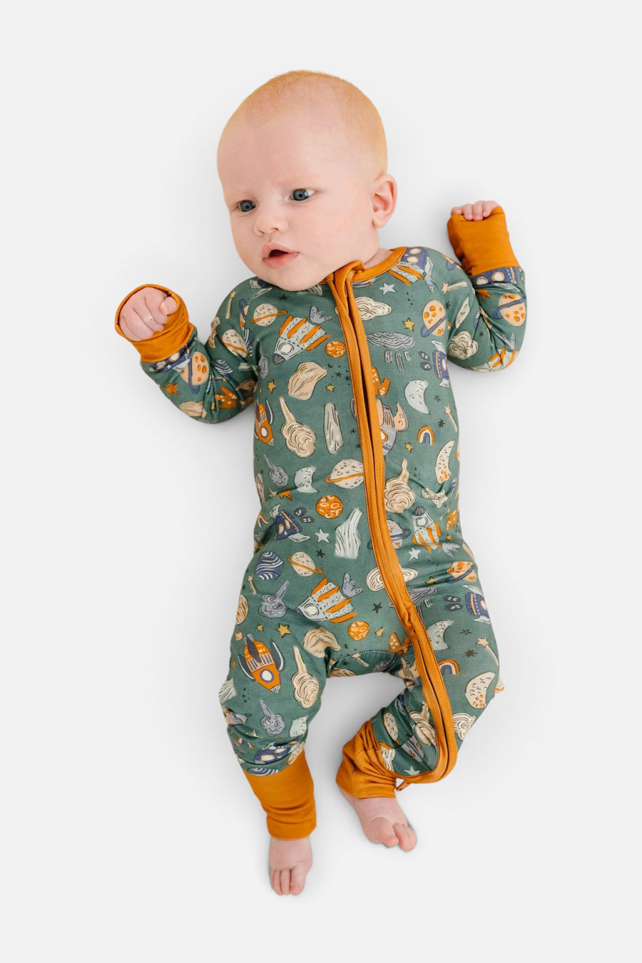 Little One Shop Cosmic Adventure Zip Sleeper – front view