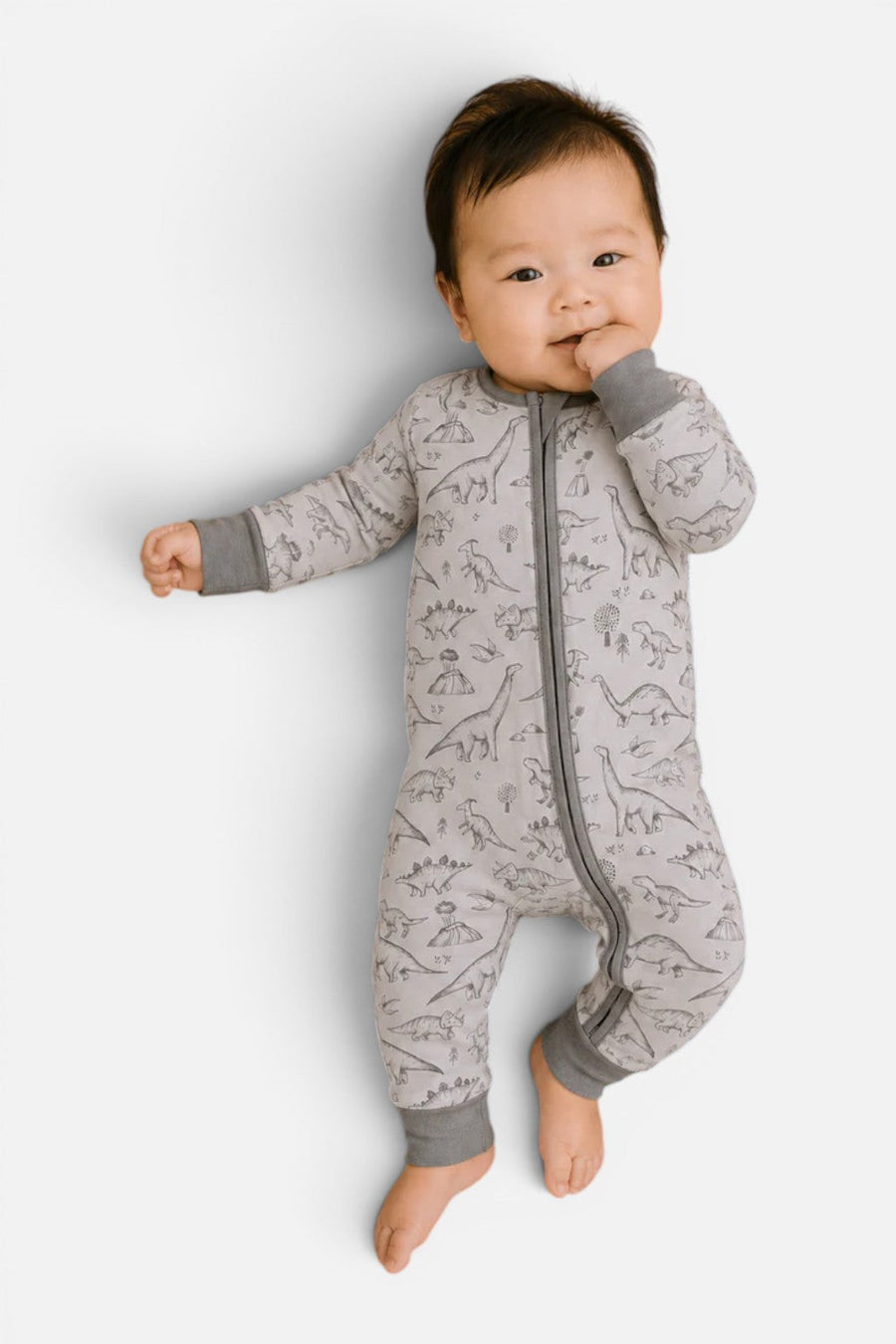Little One Shop Dino Doodles Bamboo Sleeper – front view