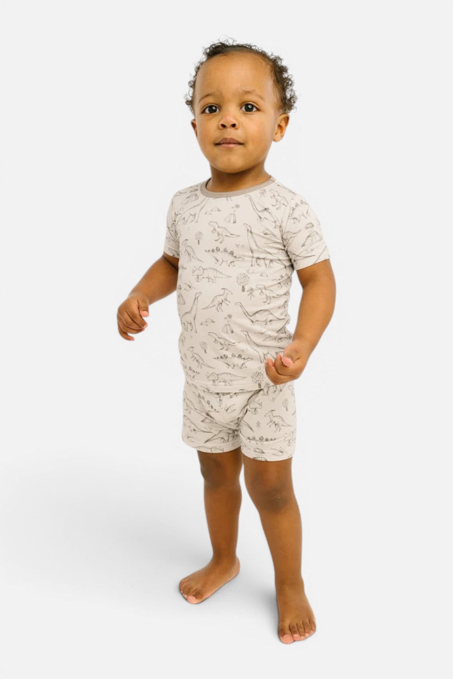 Little One Shop Dino Doodles Shorts Set – front view