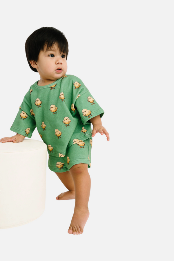 Little One Shop Kid's Spring Chicks Shorts Set