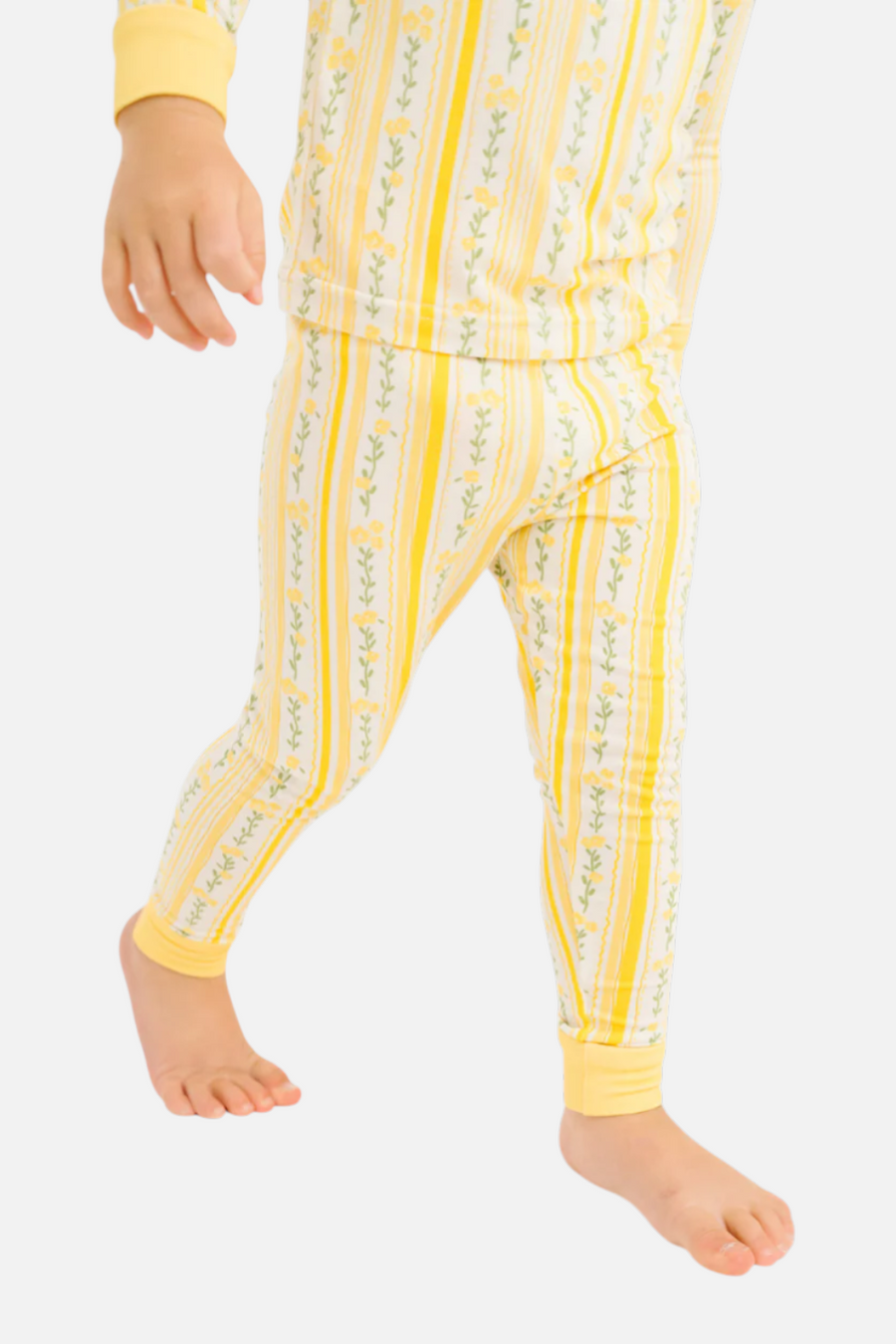 Little One Shop Kid's Sunny Meadow Stripe Bamboo Set – back view