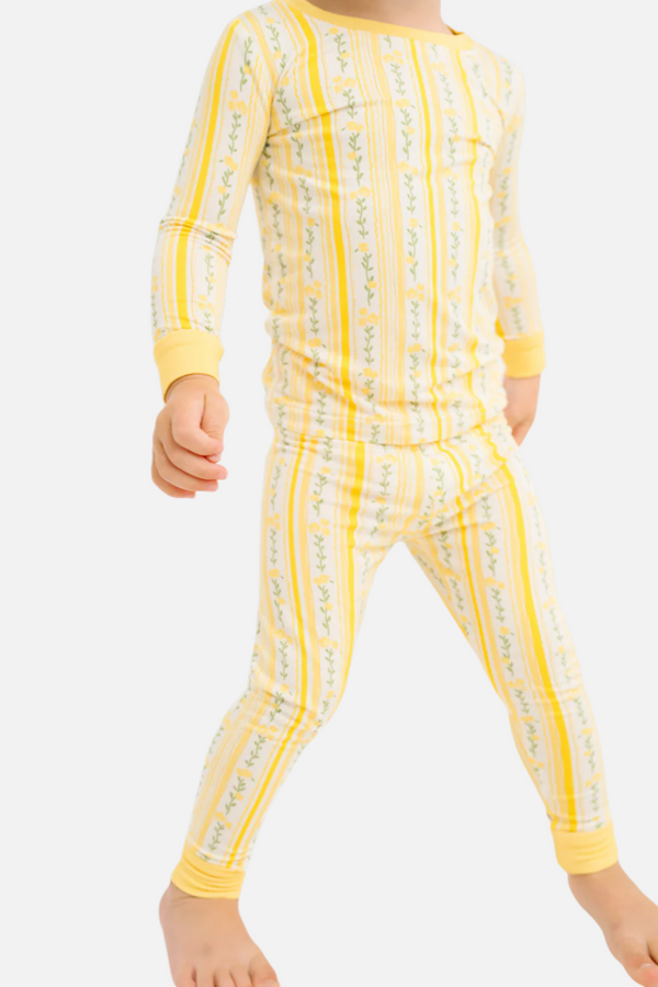 Little One Shop Kid's Sunny Meadow Stripe Bamboo Set
