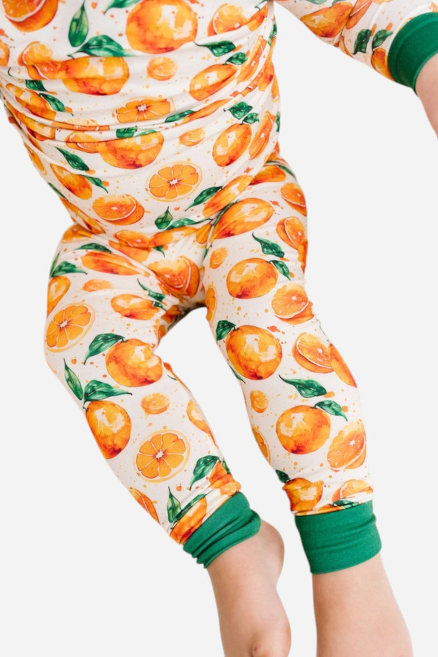 Little One Shop Orange Splash Bamboo Set – back view