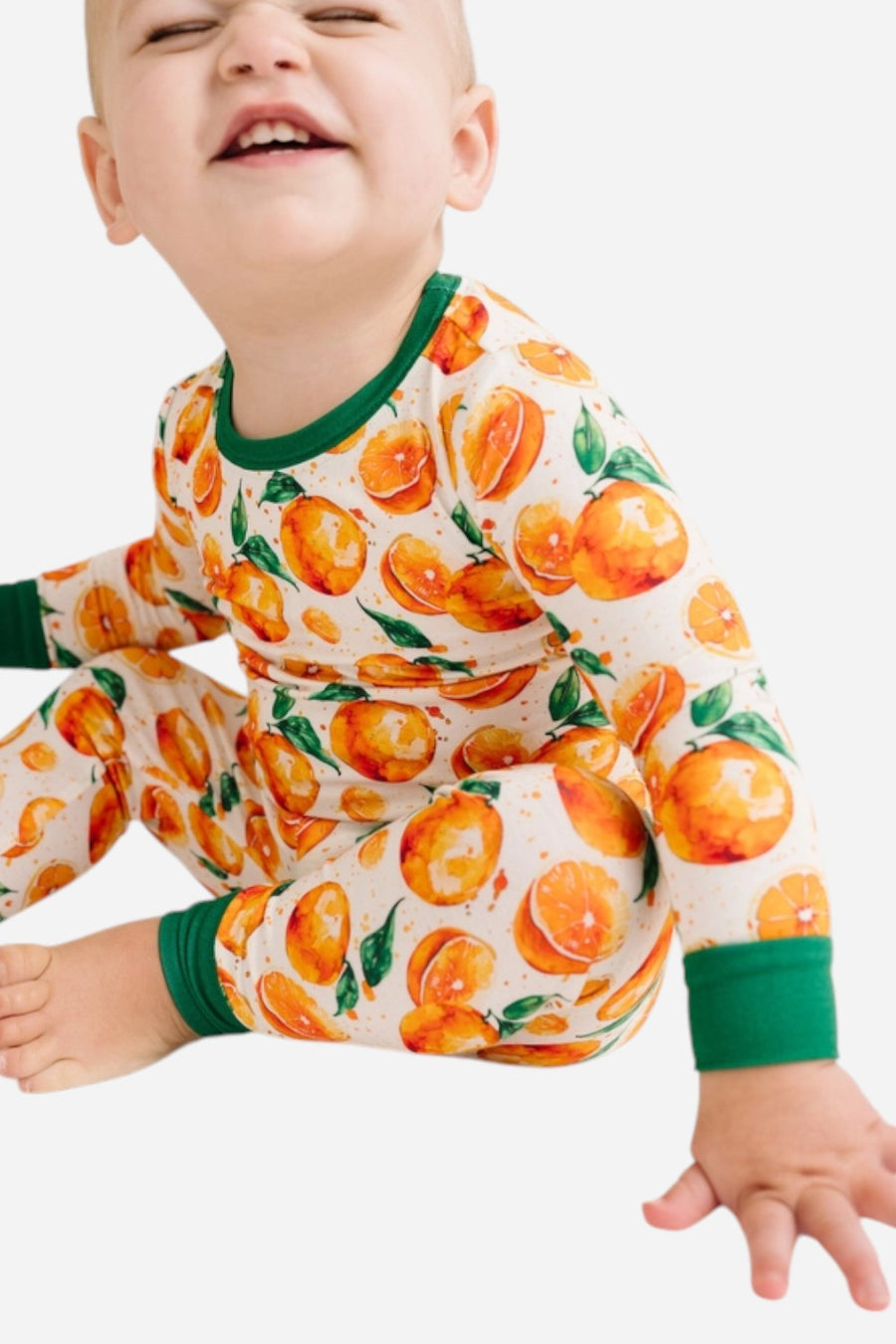 Little One Shop Orange Splash Bamboo Set – detail