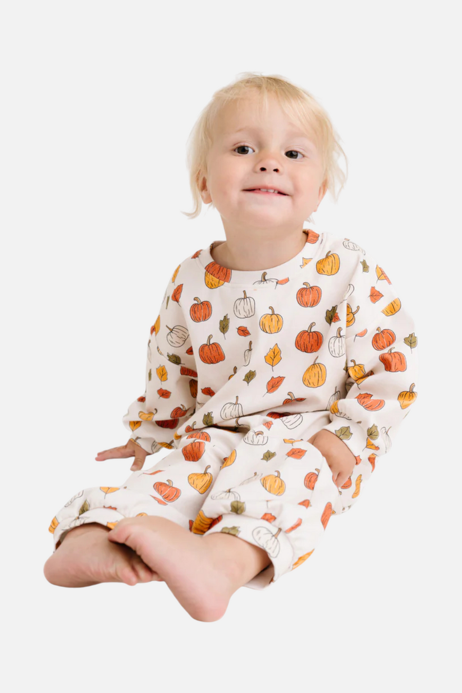 Little One Shop Toddler Pumpkin Patch Sweatsuit – back view