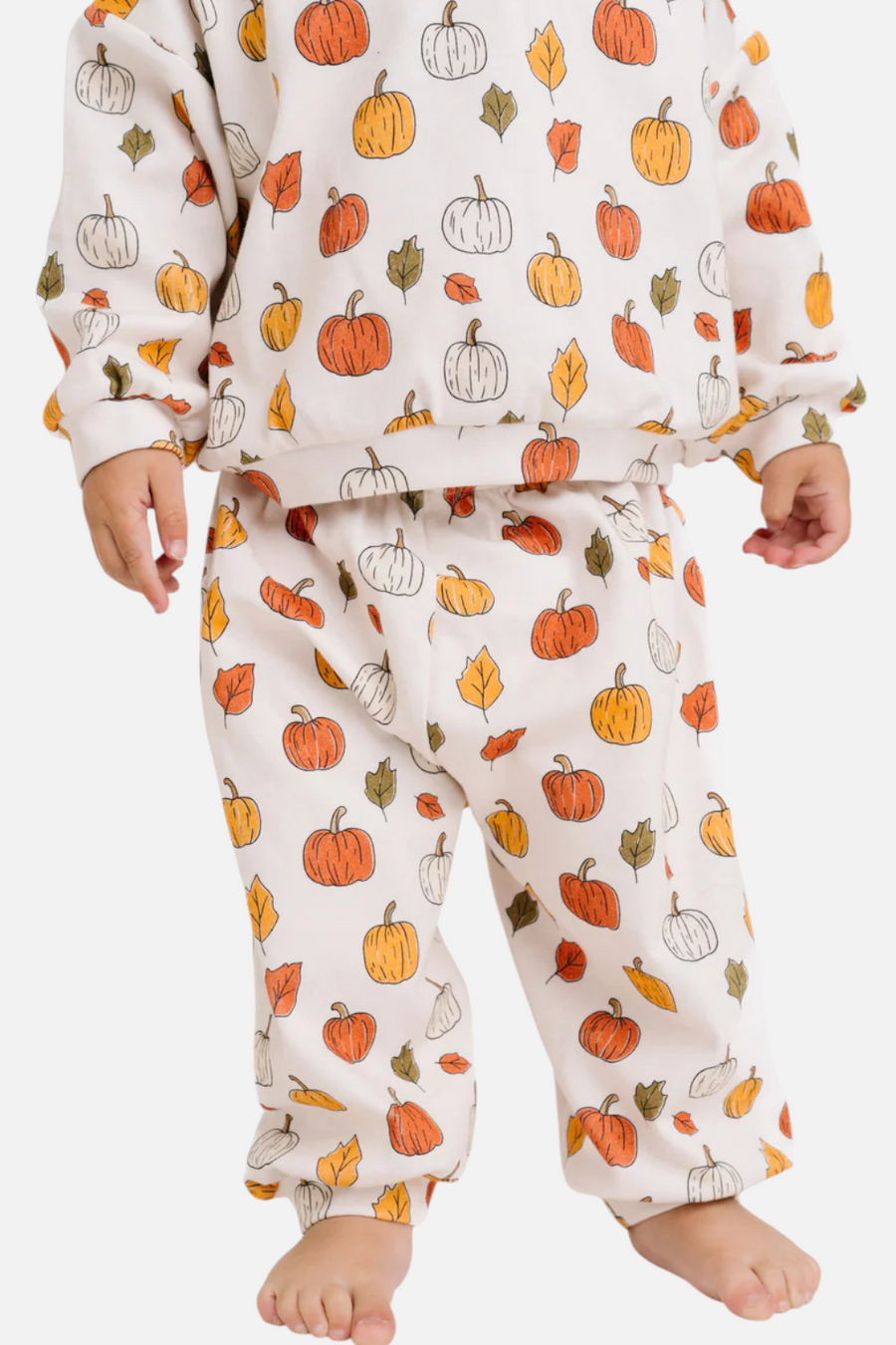 Little One Shop Toddler Pumpkin Patch Sweatsuit – front view