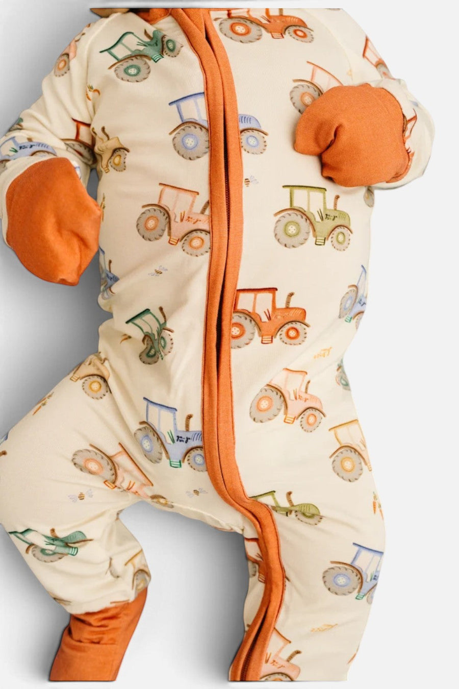Little One Shop Tractor Ride Bamboo Sleeper – back view