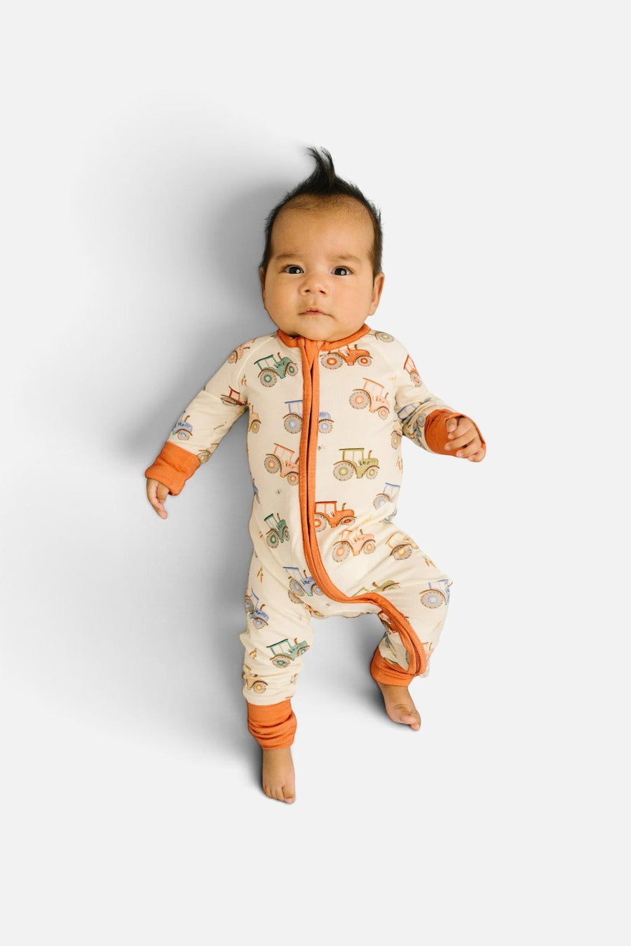 Little One Shop Tractor Ride Bamboo Sleeper – front view