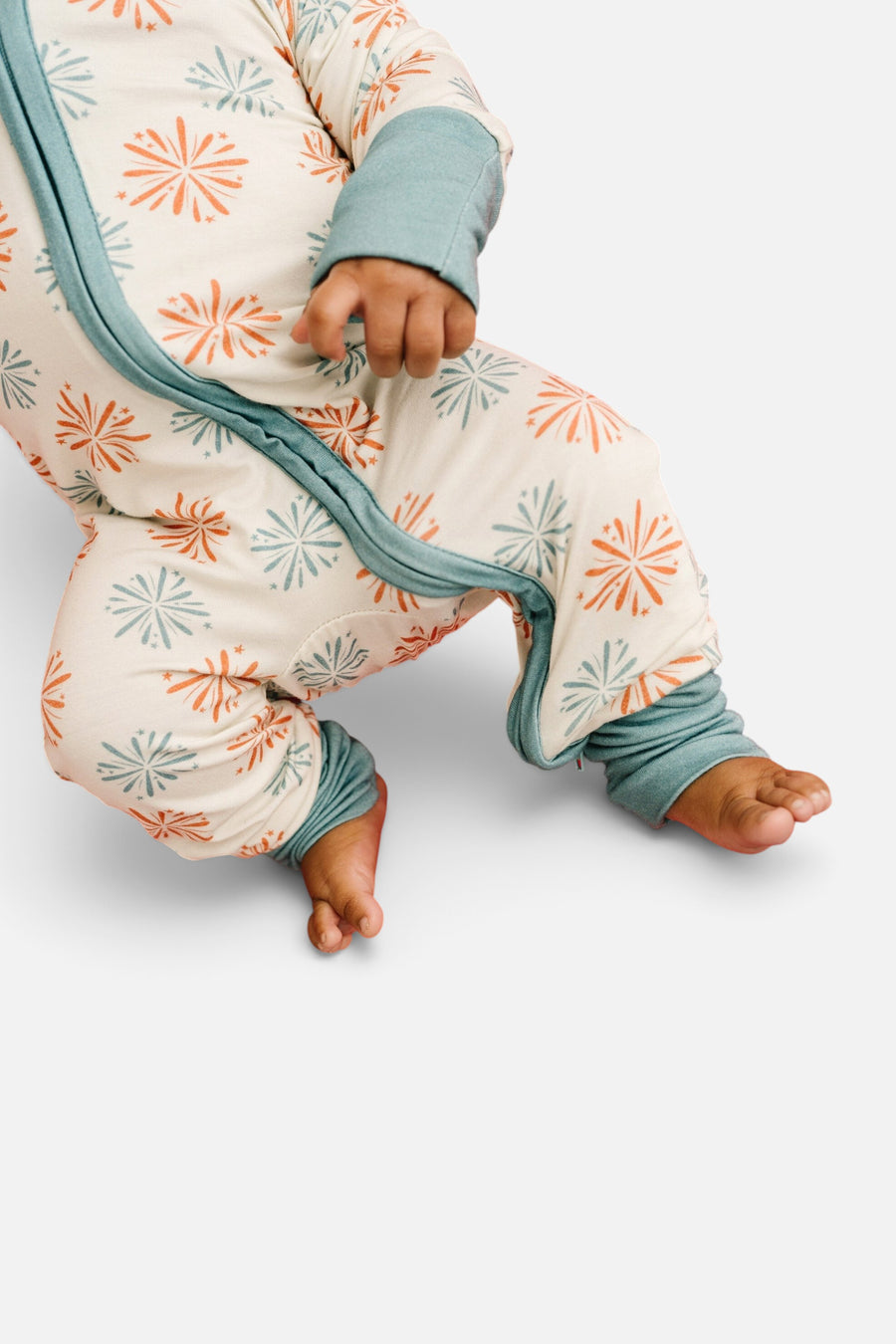 Little One Shop Vintage Fireworks Bamboo Sleeper – side view