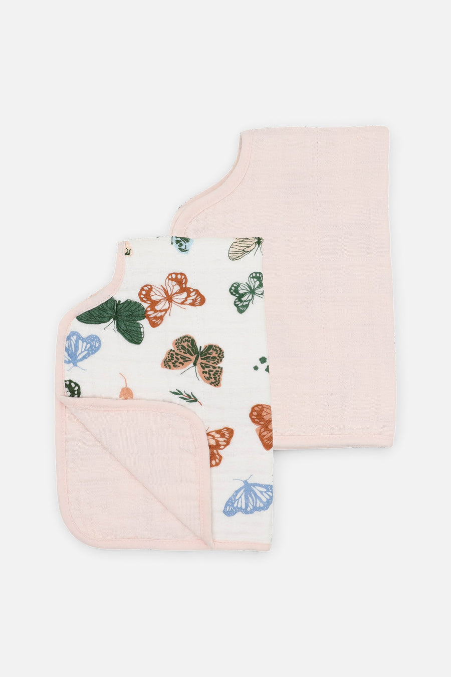 Little Unicorn Cotton Muslin Burp Cloth Set of 2 in Butterflies – back view