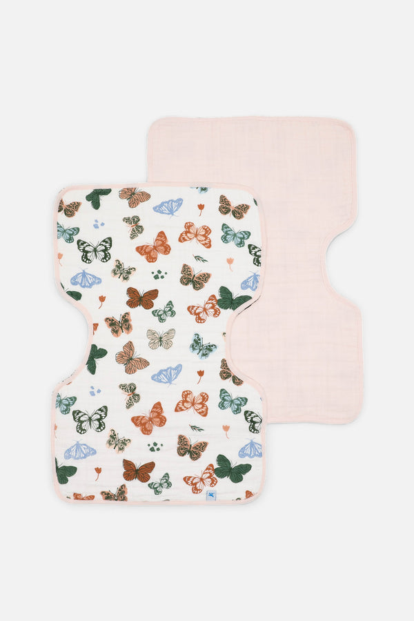Little Unicorn Cotton Muslin Burp Cloth Set of 2 in Butterflies