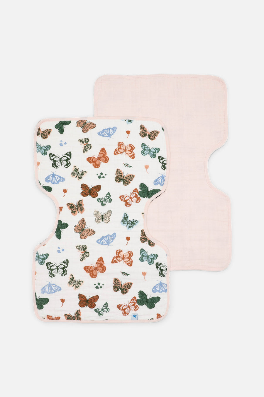 Little Unicorn Cotton Muslin Burp Cloth Set of 2 in Butterflies – front view