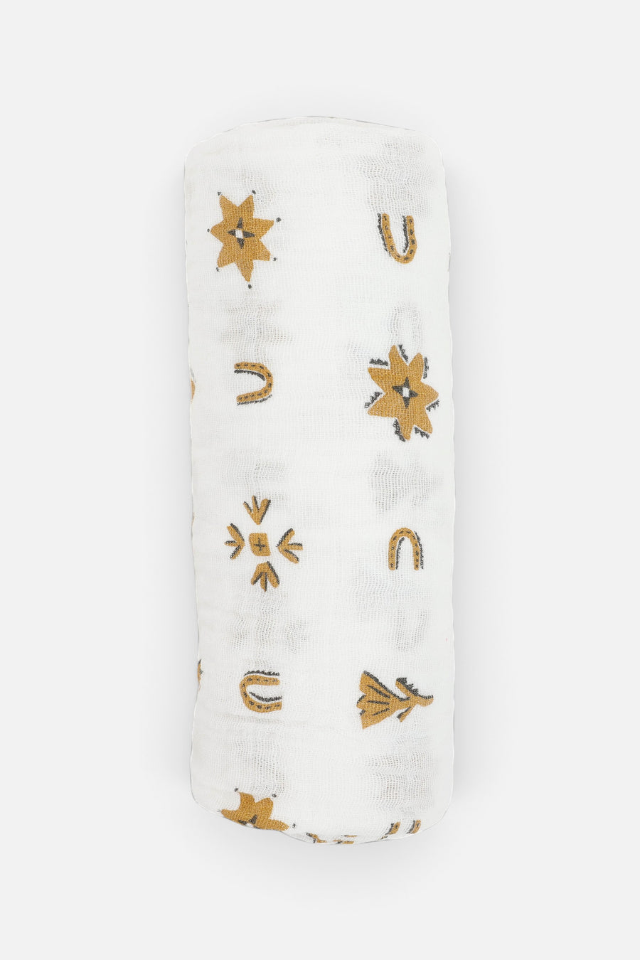 Little Unicorn Cotton Muslin Swaddle Blanket in Conchos – detail