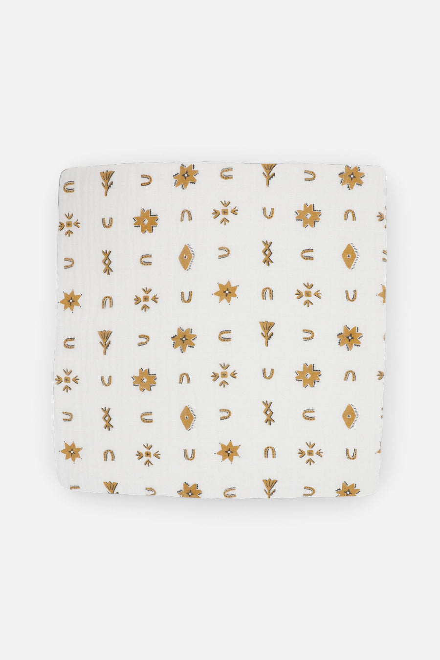 Little Unicorn Cotton Muslin Swaddle Blanket in Conchos – front view