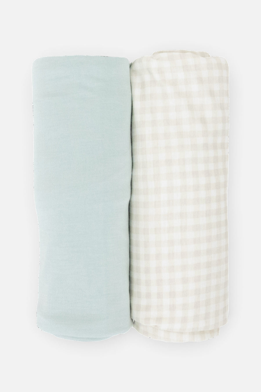 Little Unicorn Stretch Knit Swaddle Blanket Set of 2 in Frost Green – detail