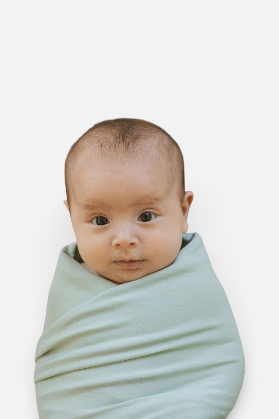 Little Unicorn Stretch Knit Swaddle Blanket Set of 2 in Frost Green – flat lay