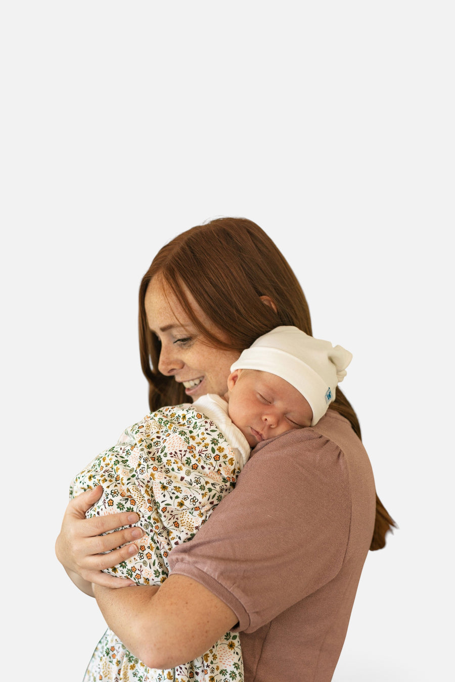 Little Unicorn Stretch Knit Swaddle Blanket Set of 2 in Pressed Petals – flat lay