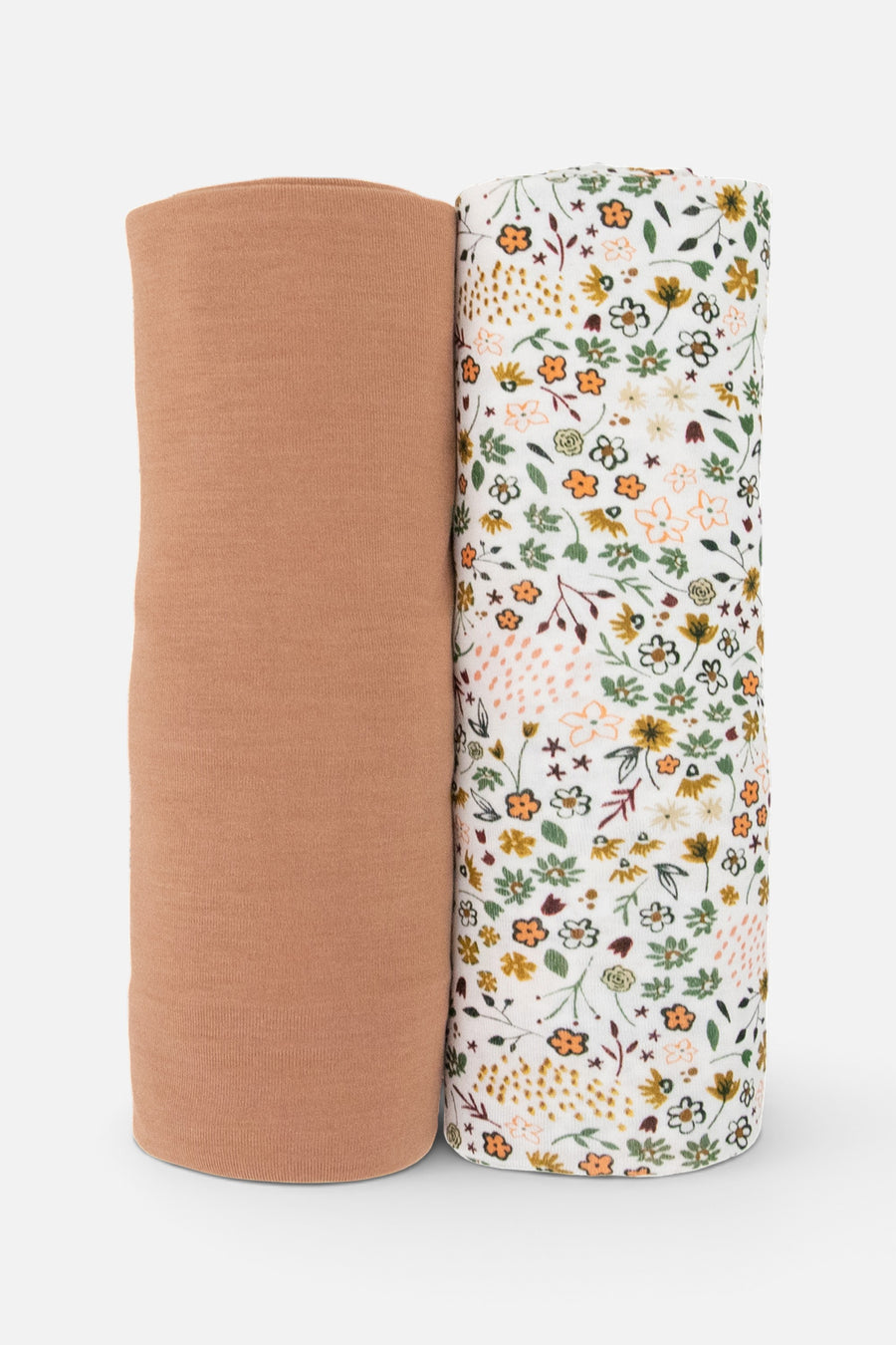 Little Unicorn Stretch Knit Swaddle Blanket Set of 2 in Pressed Petals – side view