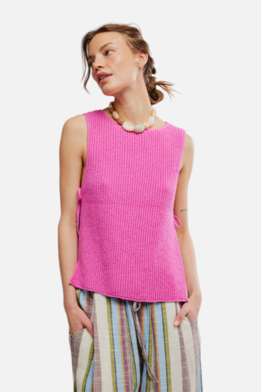 Free People Lizzie Sweater Top in Island Flower