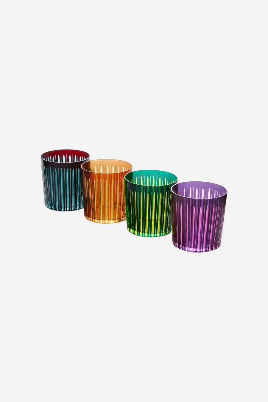 L'Object Prism Double Old Fashioned Glasses - Assorted Set of 4 – back view