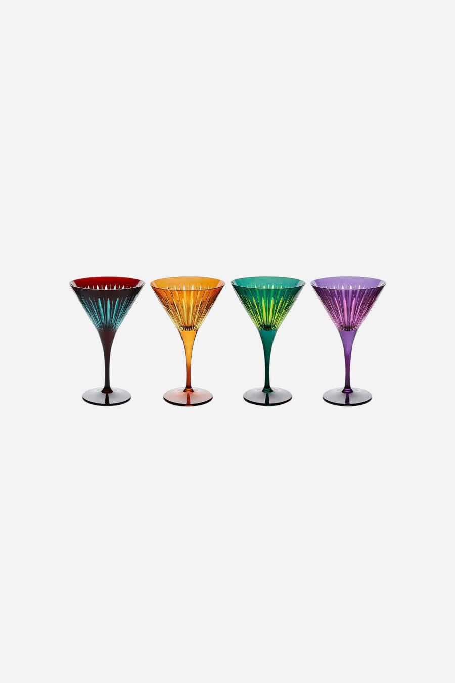 L'Object Prism Martini Glasses - Assorted Set of 4 – front view