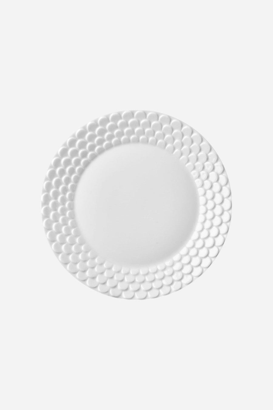 L'Objet Aegean Bread + Butter Plate in White – front view