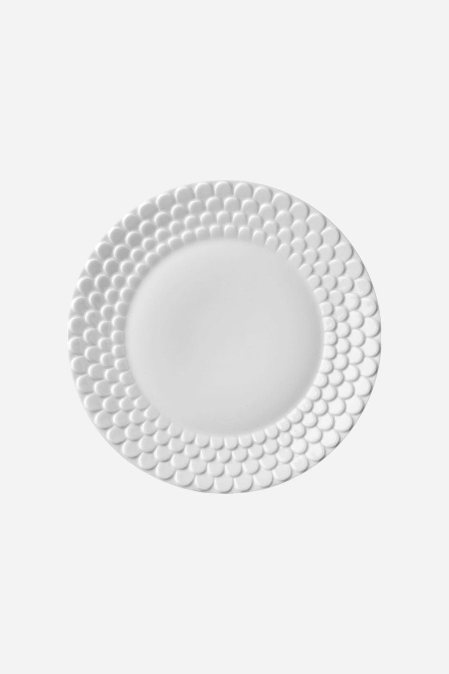 L'Objet Aegean Dessert Plate in White – front view
