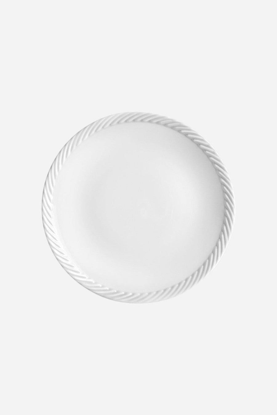 L'Objet Corde Bread + Butter Plate in White – front view