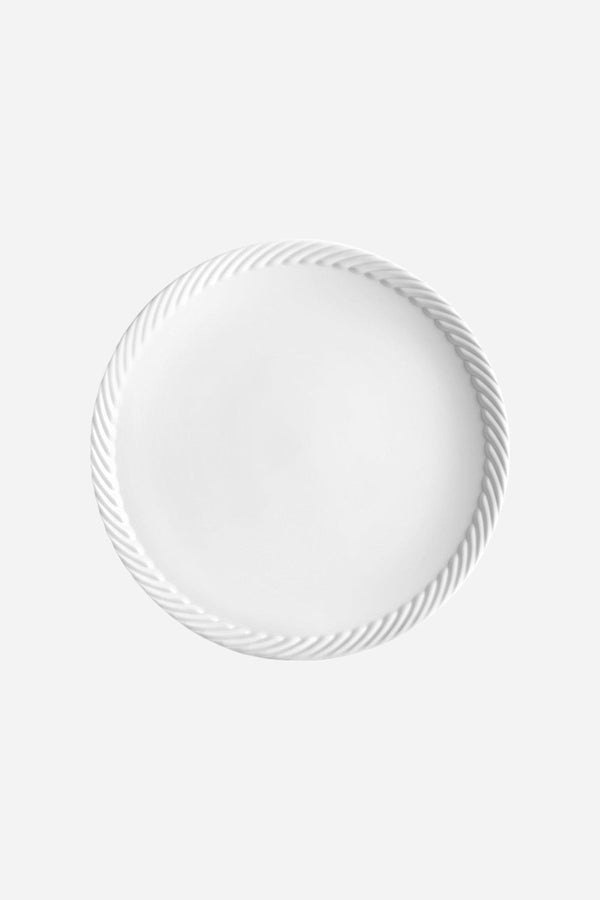 L'Objet Corde Dinner Plate in White