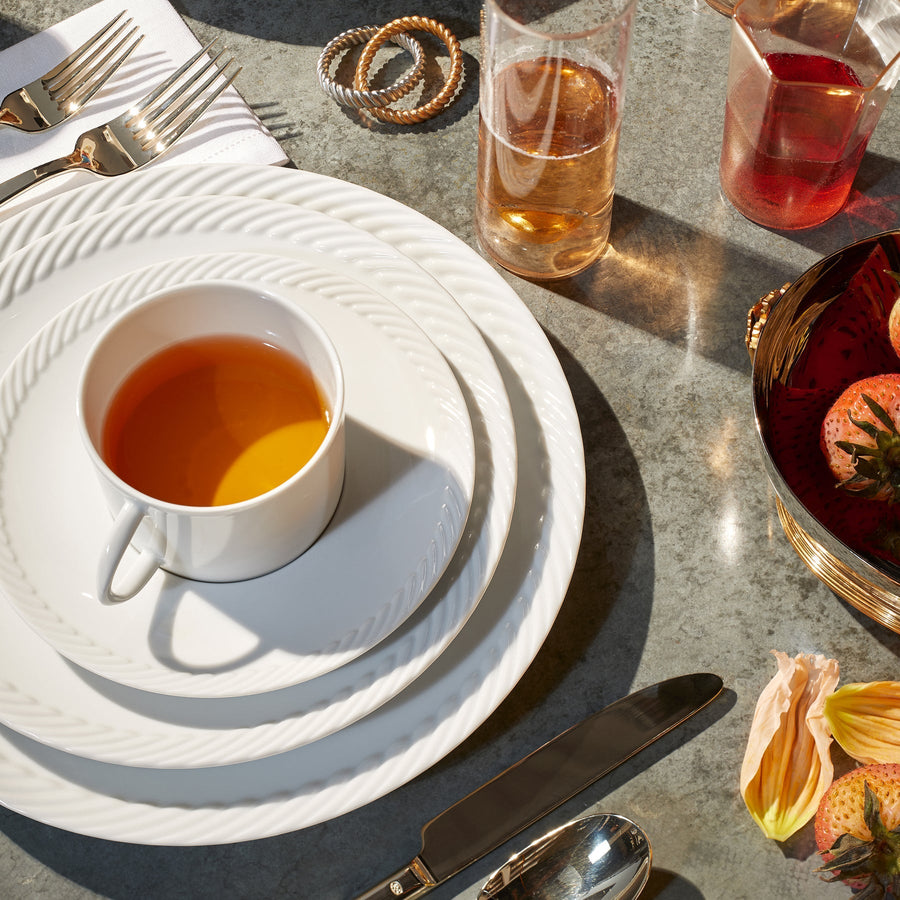 L'Objet Corde Saucer in White – side view