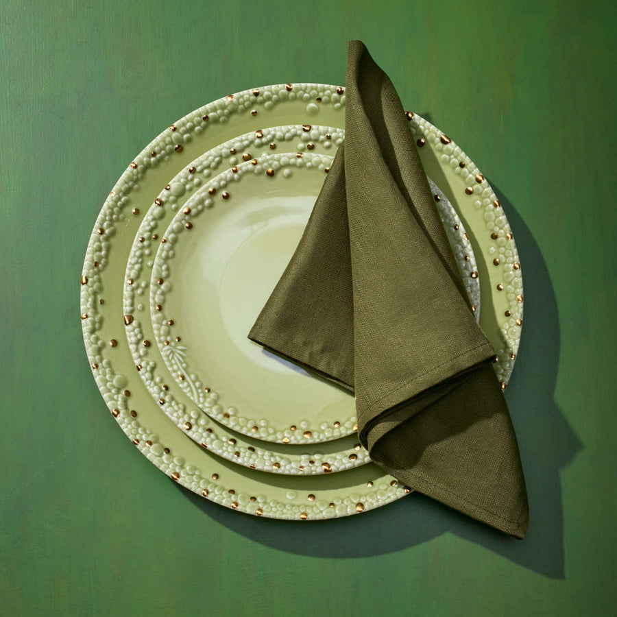 L'Objet Haas Mojave Dessert Plate in Matcha/Gold – back view