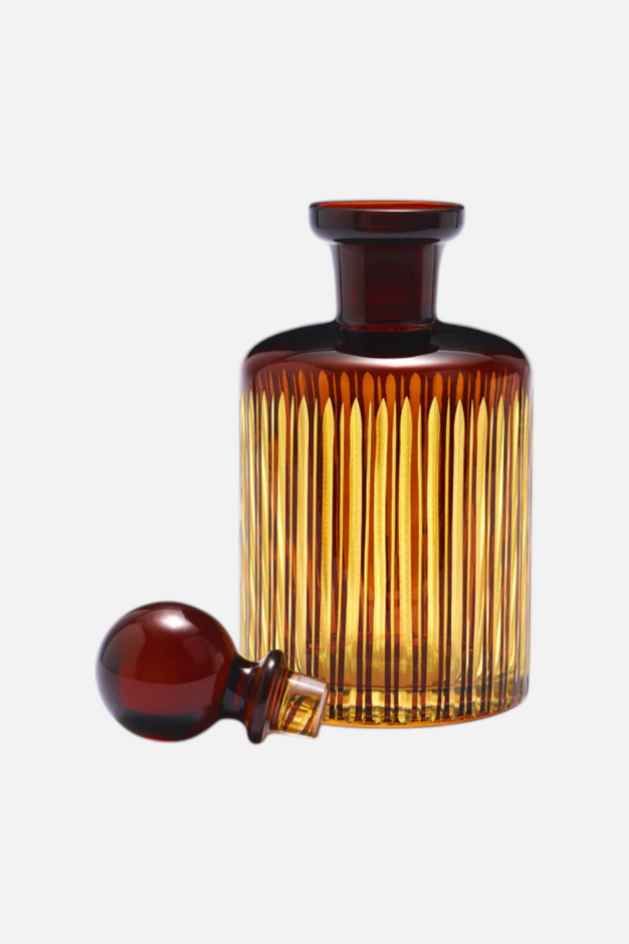 L'Objet Prism Decanter in Amber – back view