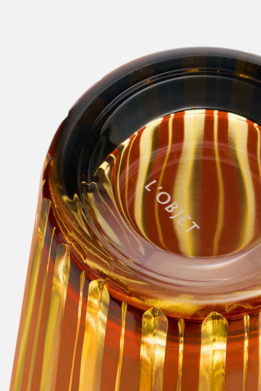 L'Objet Prism Shaker in Amber – side view