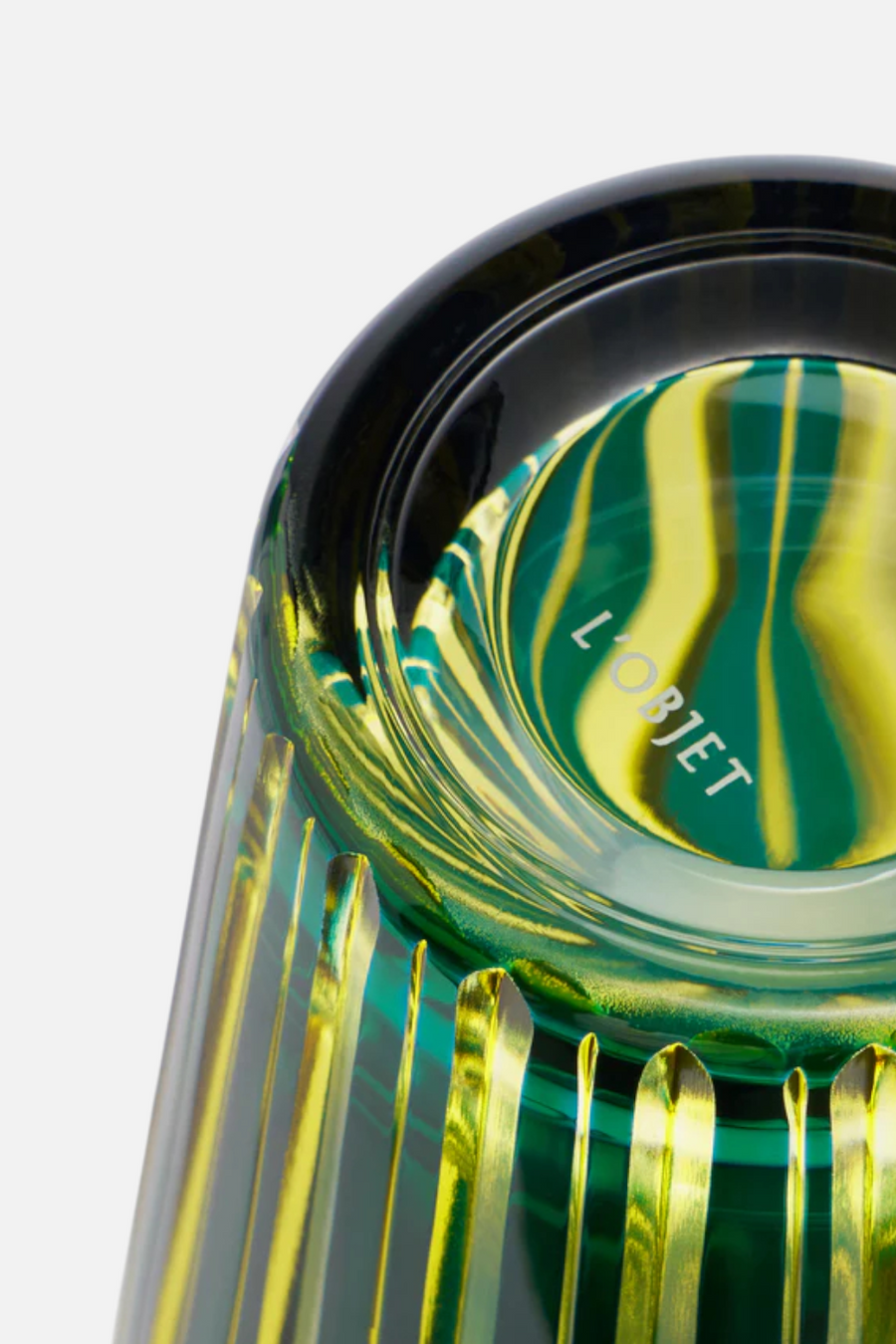 L'Objet Prism Shaker in Green – side view