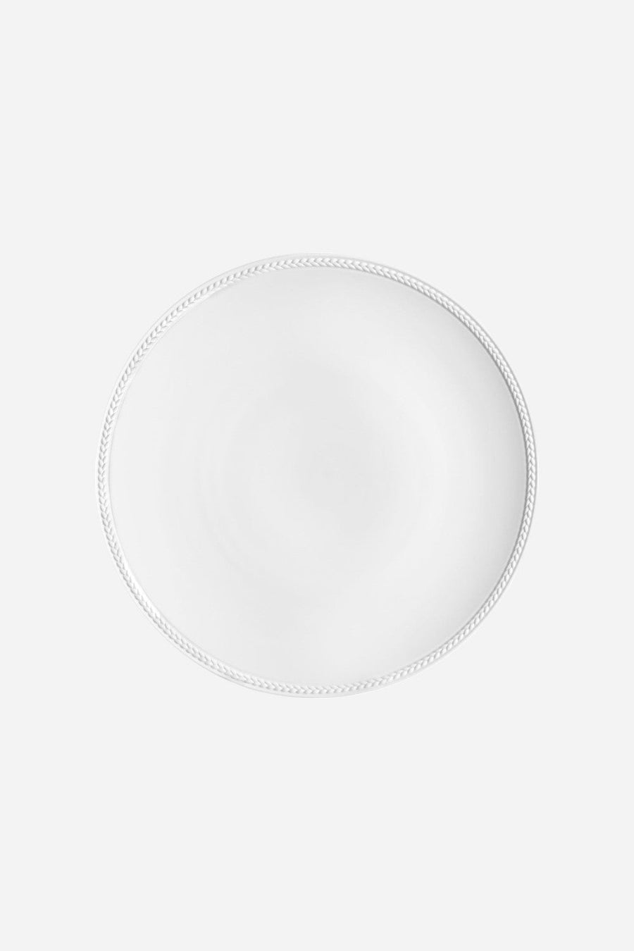 L'Objet Soie Tressée Dinner Plate in White – front view