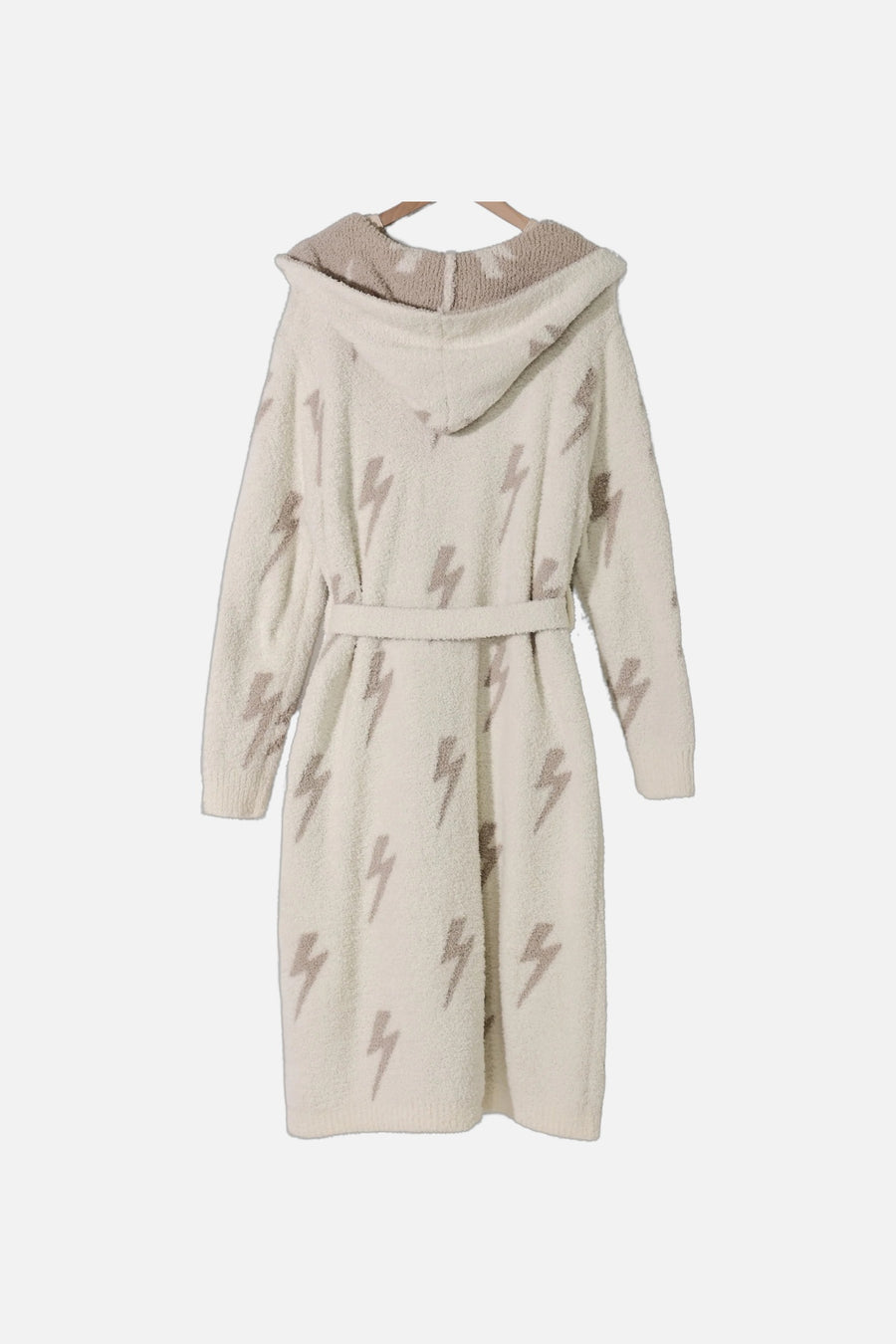 Local Beach Lightning Bolt Robe in Sand – back view