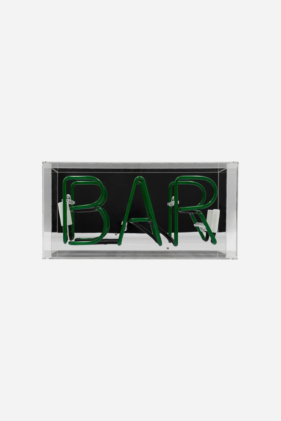 Locomocean 'Bar' Acrylic Box Neon Light In Green – back view