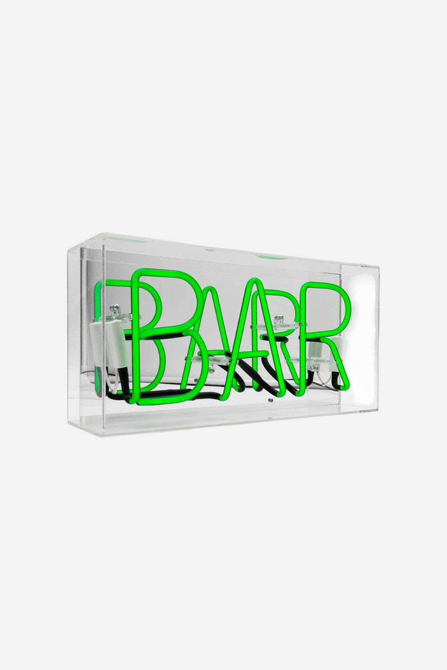 Locomocean 'Bar' Acrylic Box Neon Light In Green – front view